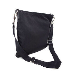 Prada Tessuto Crossbody Leather messenger Black bag Nero saffiano